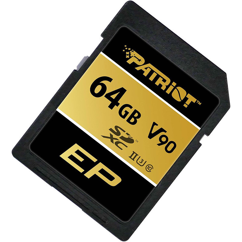 کارت حافظه SDXC پتریوت مدل V90 کلاس 10 استاندارد UHS-II U3 سرعت 300MBs ظرفیت 64 گیگابایت