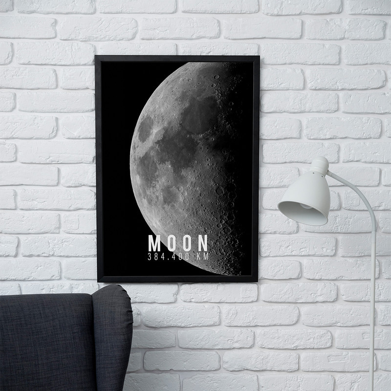 تابلو مدل دیواری طرح ماه Moon کد FD460