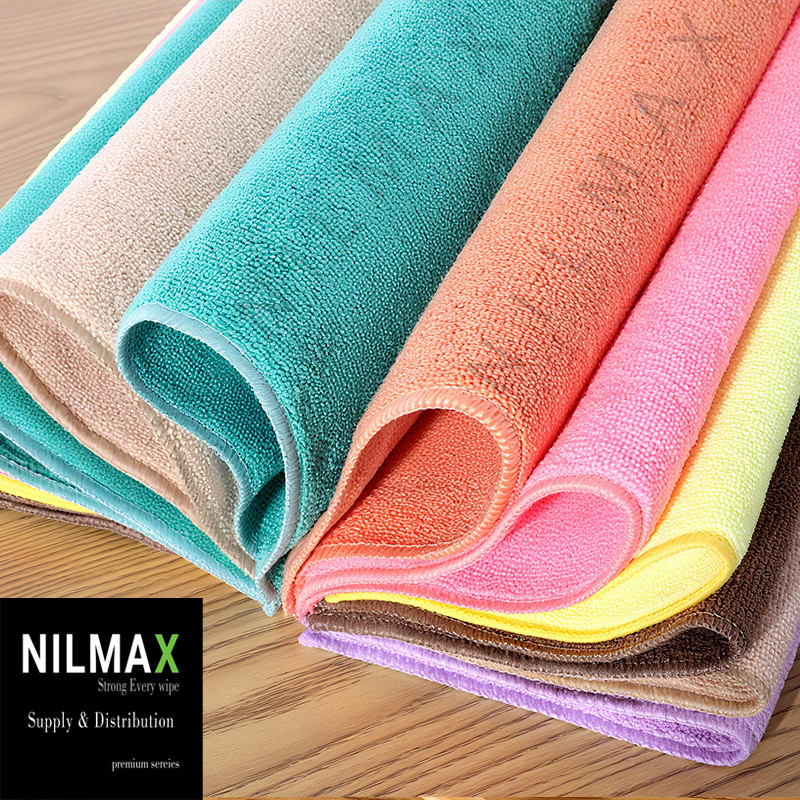 دستمال نظافت خانه و آشپزخانه میکروفایبر، حوله‌ای مدل NILMAX H008 بسته 5 عددی