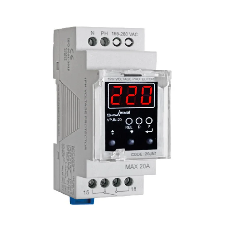 محافظ ولتاژ شیوا امواج مدل دیجیتالی VPJN-20 کد 20JN1 بسته دو عددی