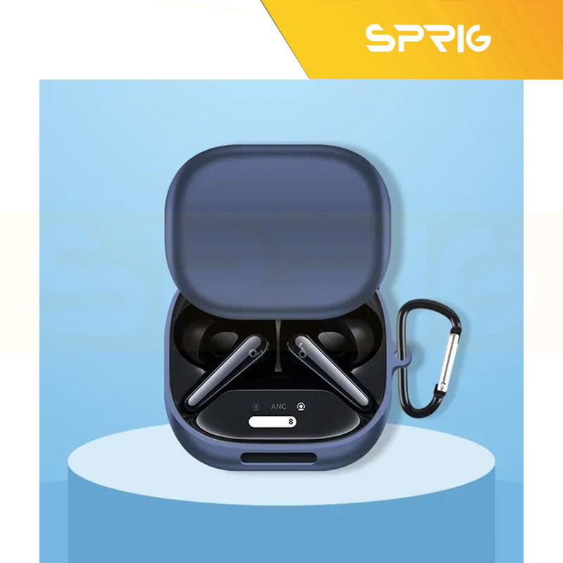 کاور اسپریگ مدل Silicone-SP مناسب برای کیس هدفون بی سیم انکر Soundcore Liberty 4 Pro