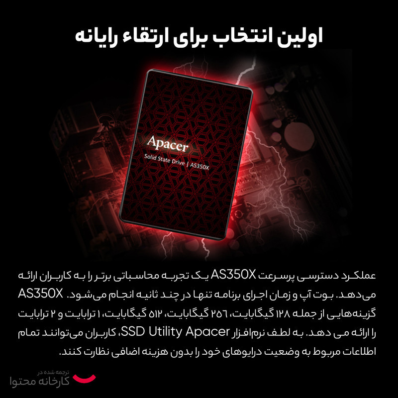 اس اس دی اینترنال SATA III اپیسر مدل AS350X ظرفیت 128 گیگابایت