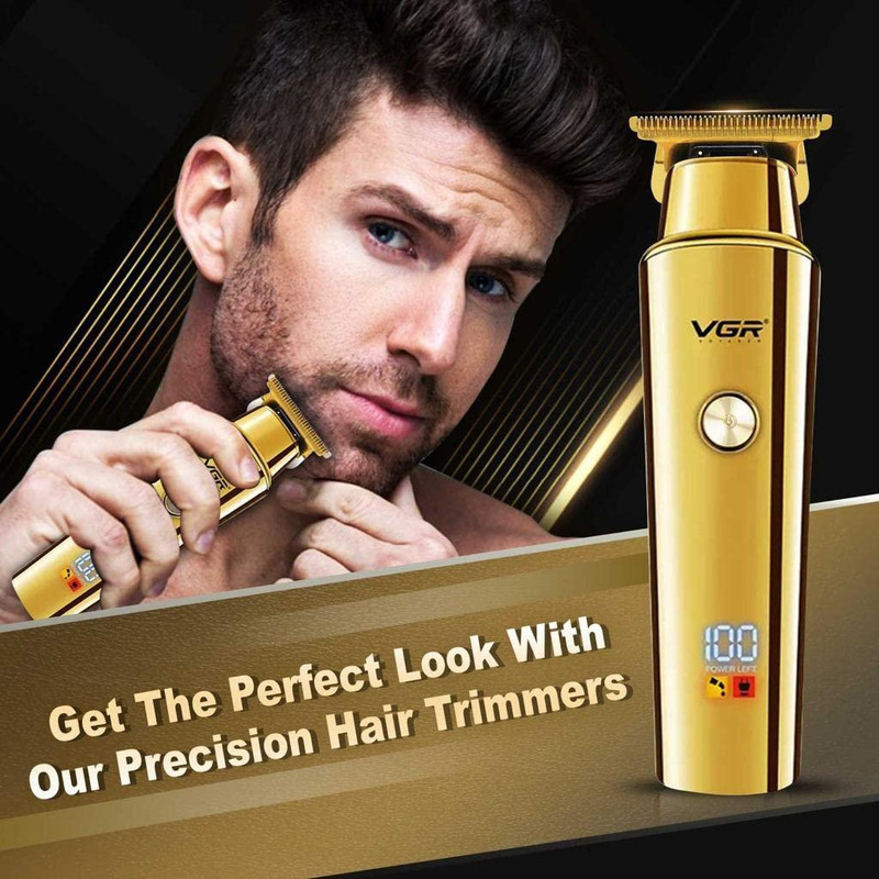ماشین اصلاح موی سر و صورت وی جی آر مدل V-947 با تیغه استیل ضد زنگ، باتری لیتیوم یونی 2000 میلی‌آمپر، 500 دقیقه استفاده پس از شارژ، طراحی ارگونومیک و قابلیت اصلاح حجم زن