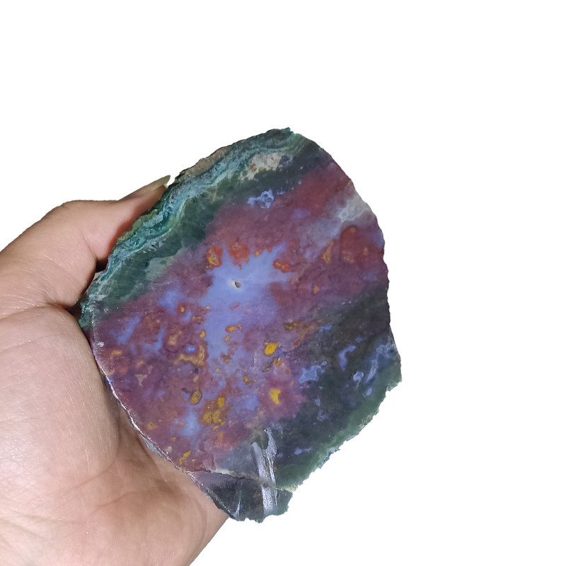 سنگ راف عقیق طرح منظره کد 4