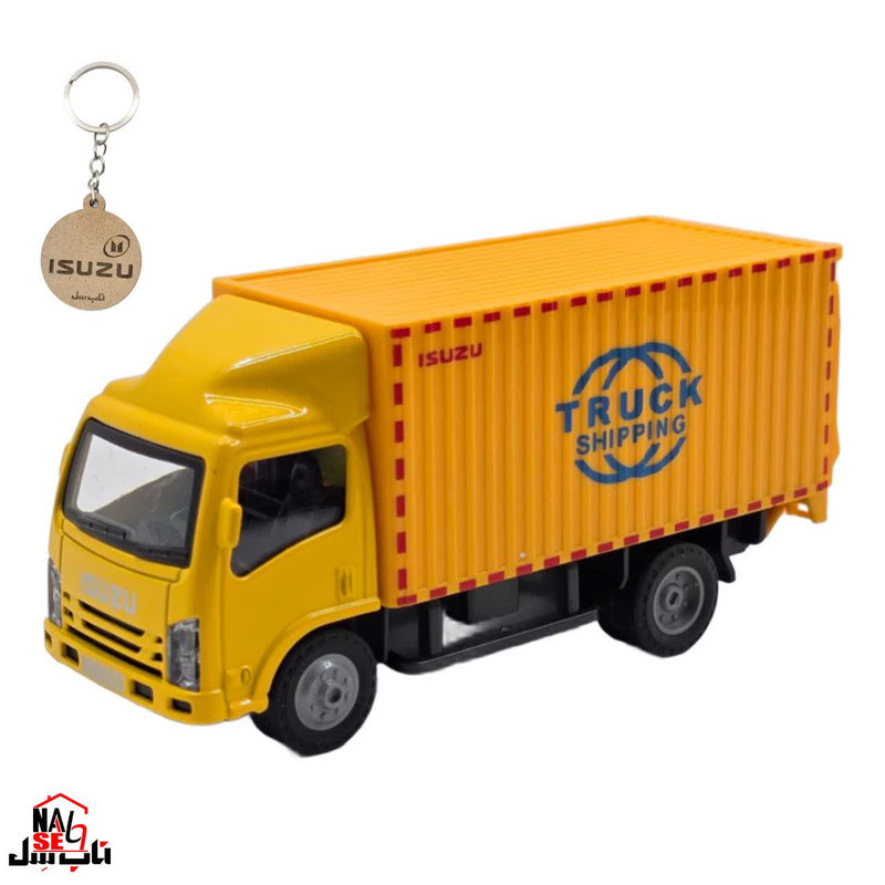 ماکت ماشین ناب سل مدل کامیونت فلزی ایسوزو یخچال دار چراغدار موزیکال Isuzu truck metal car with lights and music