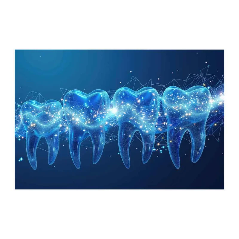 فرش پارچه‌ای مدل فرشینه طرح دندانپزشکی  دندان دیجیتال کد AR3061464