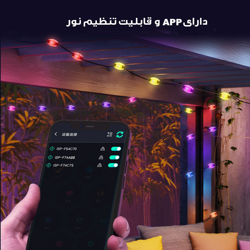 ریسه ال ای دی مدل رنگی RGB طول 10 متر