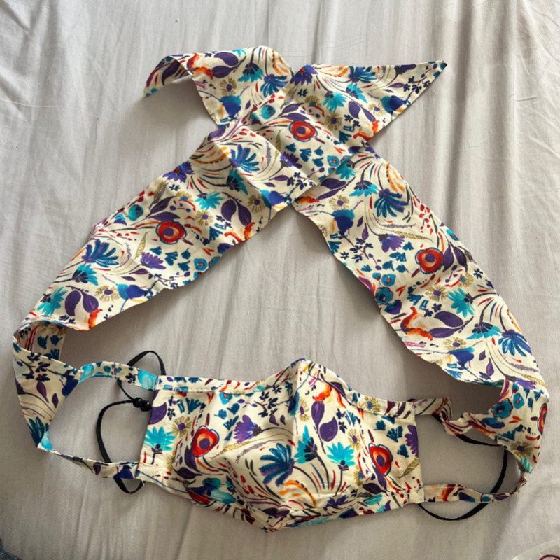 ماسک پارچه ای دو‌ لایه آی ام مدل هدبندی بسته 2 عددی
