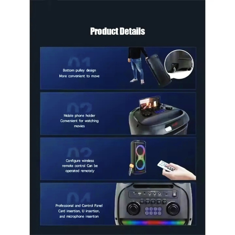 اسپیکر بلوتوثی قابل حمل برودو مدل BTS-2100