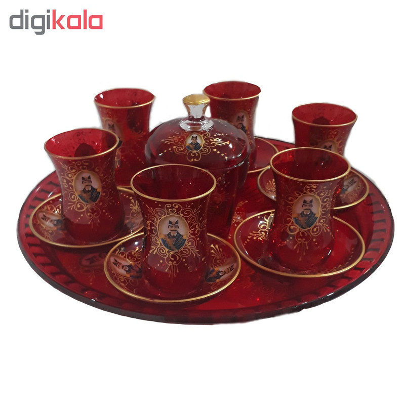 سرویس چای خوری 15پارچه طرح شاه عباسی