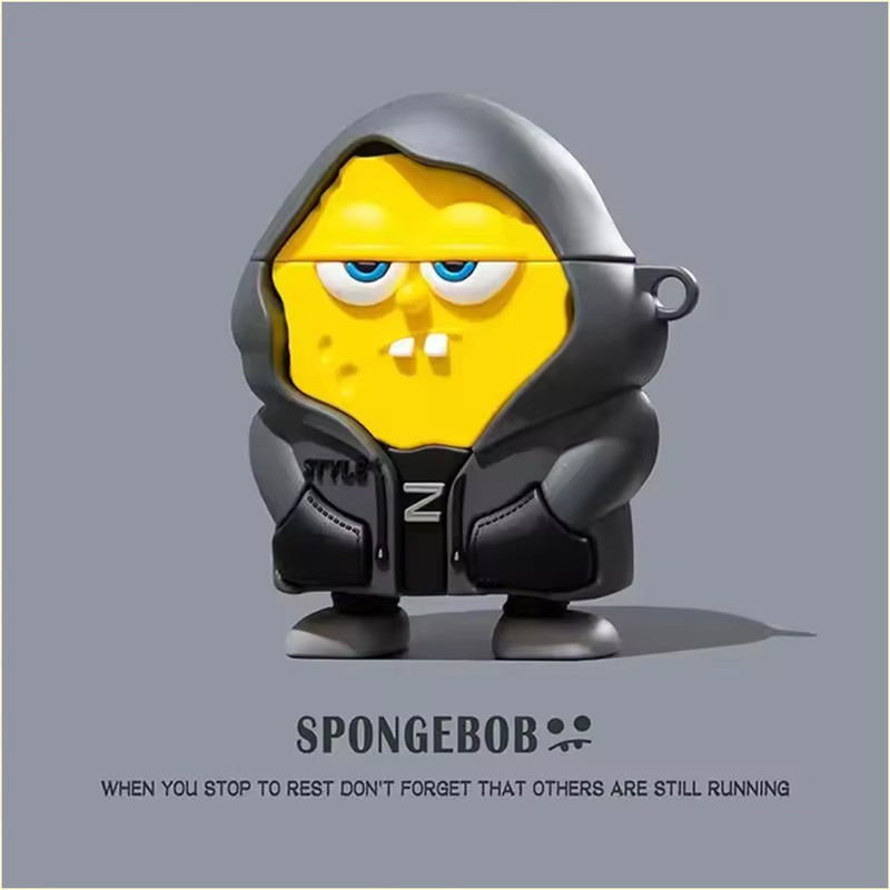 کاور والکری طرح Sponge bob مناسب برای کیس اپل ایرپاد 4  4ANC به همراه قلاب