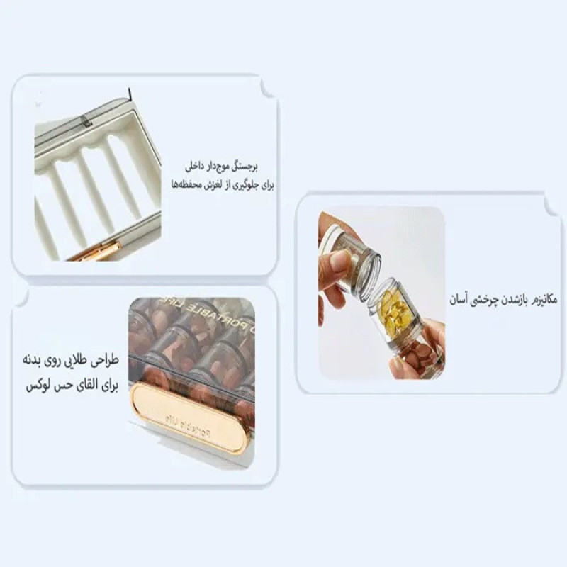 محفظه نگهداری قرص و پودر جوردن اند جودی مدل  TR025