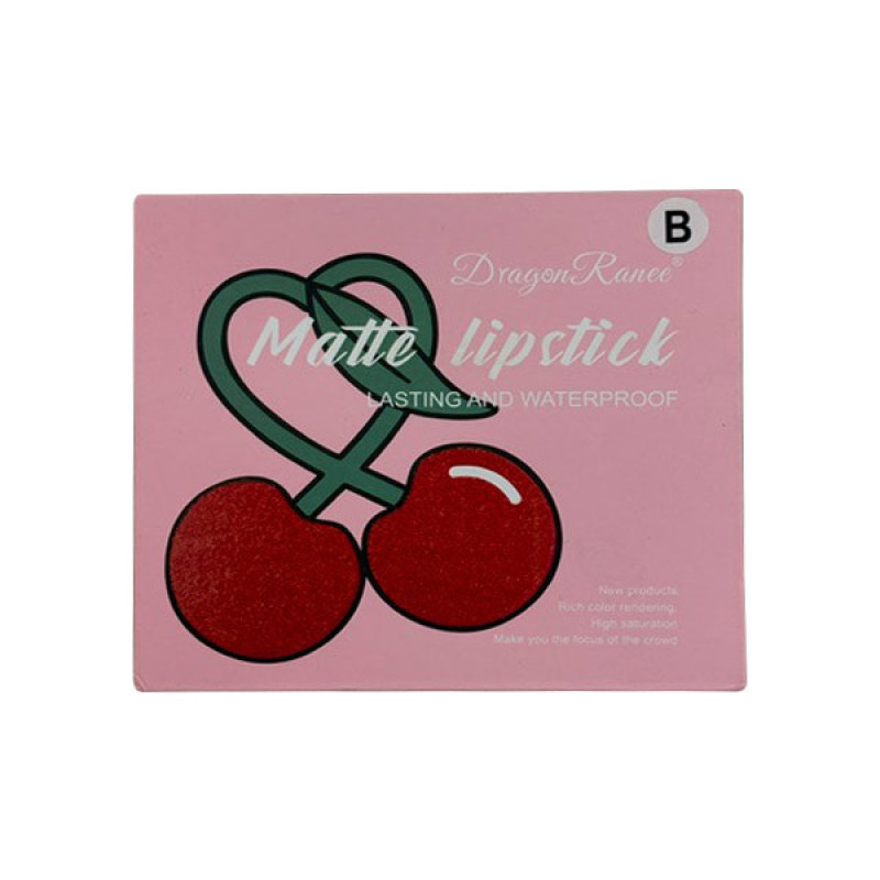 رژ لب مایع مات دراگون رانی مدل Cherry شماره 02 مجموعه 6 عددی