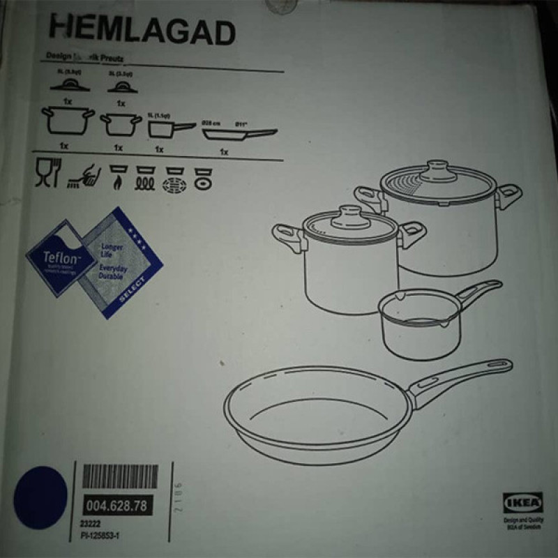 سرویس پخت و پز 6 پارچه ایکیا مدل HEMLAGAD