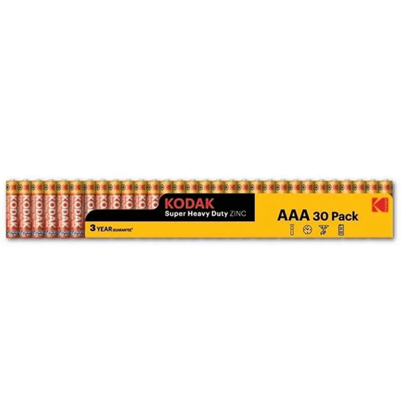 باتری نیم قلمی کداک مدل  Super Heavy Duty Zinc بسته 30 عددی