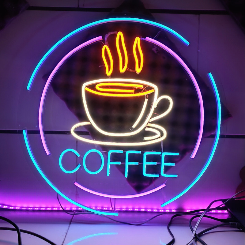 چراغ نئونی طرح coffee کد CO2025