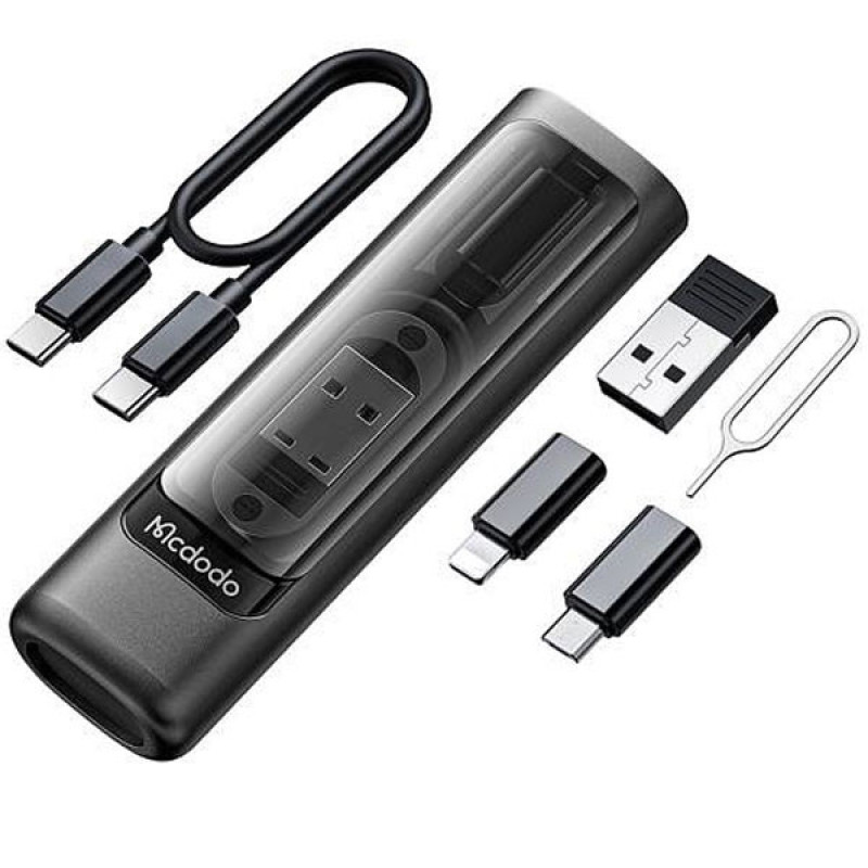 کابل تبدیل USB-CUSB به لایتنینگUSB-CMicroUSB مک‌دودو مدل WF-1720 طول 0.3 متر