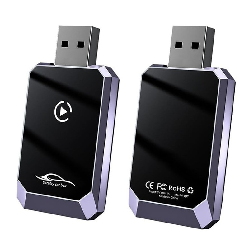کارپلی و اندروید اتو مدل Wireless CarPlayAndroid Auto Q1Y به همراه مبدل USB به USB-C