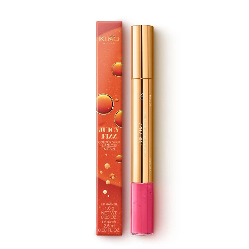 رژ لب مایع براق کیکو میلانو مدل Juicy Fizz شماره 03
