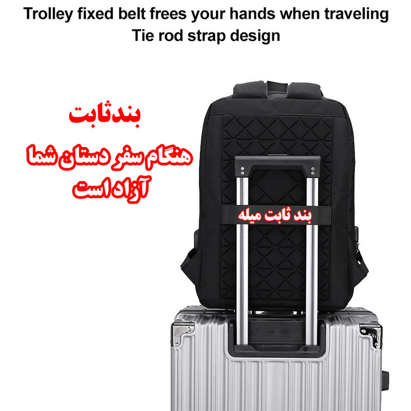 کوله پشتی لپ تاپ مدل 1818 مناسب برای لپ تاپ 14 تا 16 اینچ