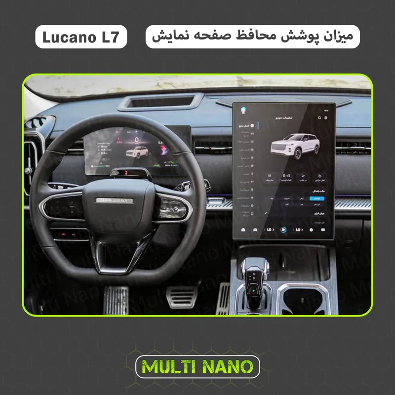 محافظ صفحه نمایش خودرو مولتی نانو مدل X-S1N مناسب برای لوکانو L7 به همراه محافظ کیلومتر