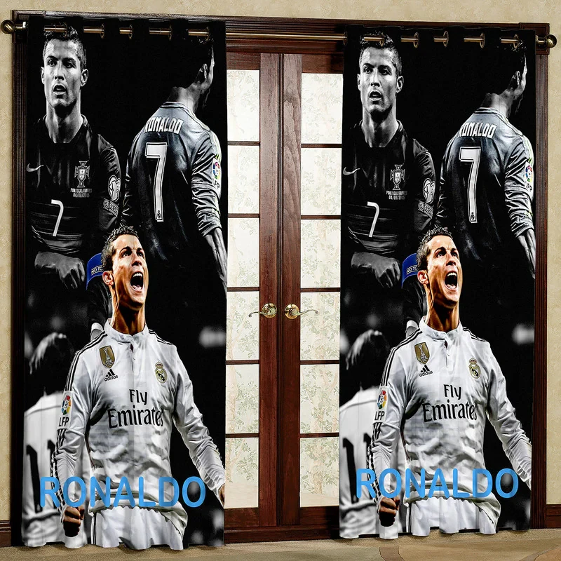 پرده مدل فوتبالی مخمل پانچی کد 4687 سایز 200x140 سانتی متر