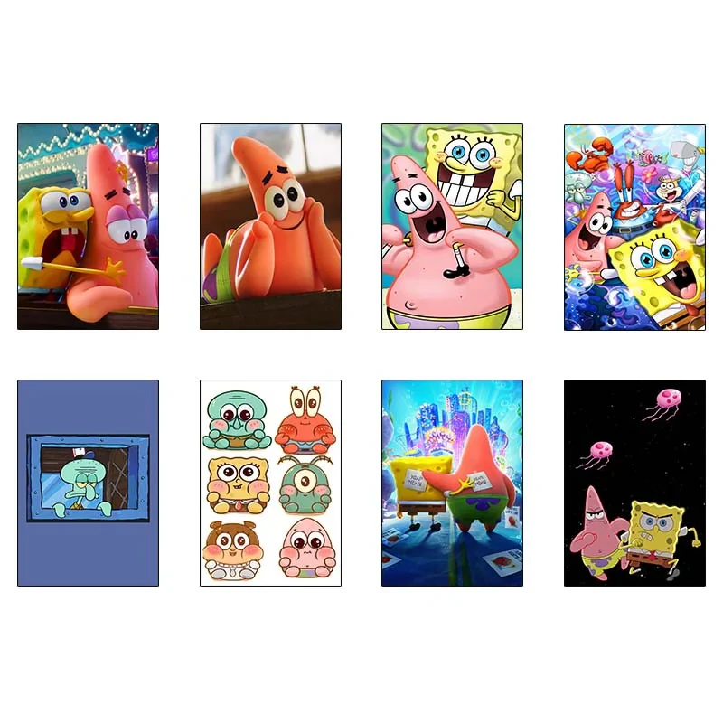 پوستر کارنيکا طرح باب اسفنجی spong bob کد 15341 مجموعه 8 عددی