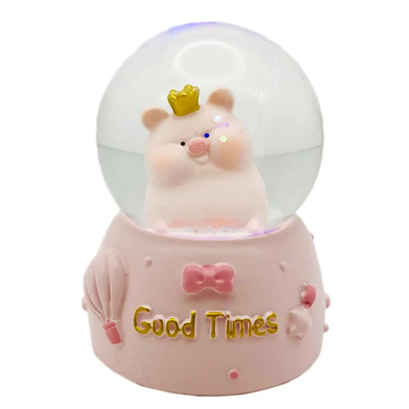 گوی چراغ‌دار مدل  Good Times طرح بچه خوک تاج به سر کد A1623.15