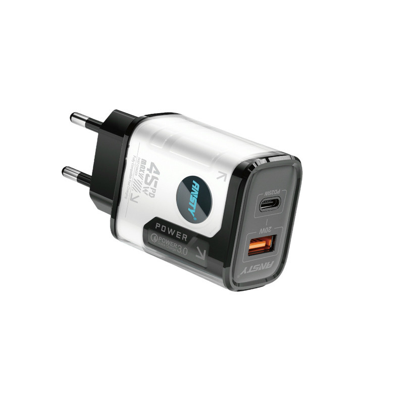 شارژر دیواری 25 وات انستی مدل EU45 به همراه کابل تبدیل USB-C