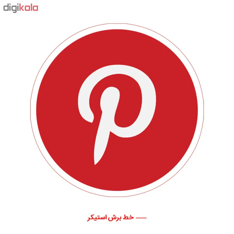 استیکر ونسونی طرح Pinterest Rounded Logo