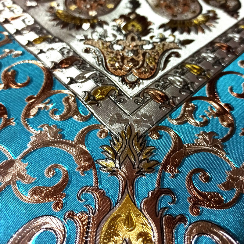 سفره چهار نفره طرح ترمه مدل پشت نخی