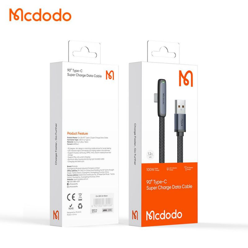 کابل تبدیل usb به usb-c مک دودو مدل ca-3340 طول 1.2متر