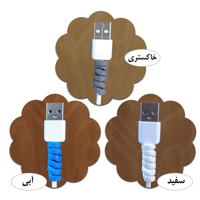 محافظ کابل مدل Silicone Spring بسته 2 عددی
