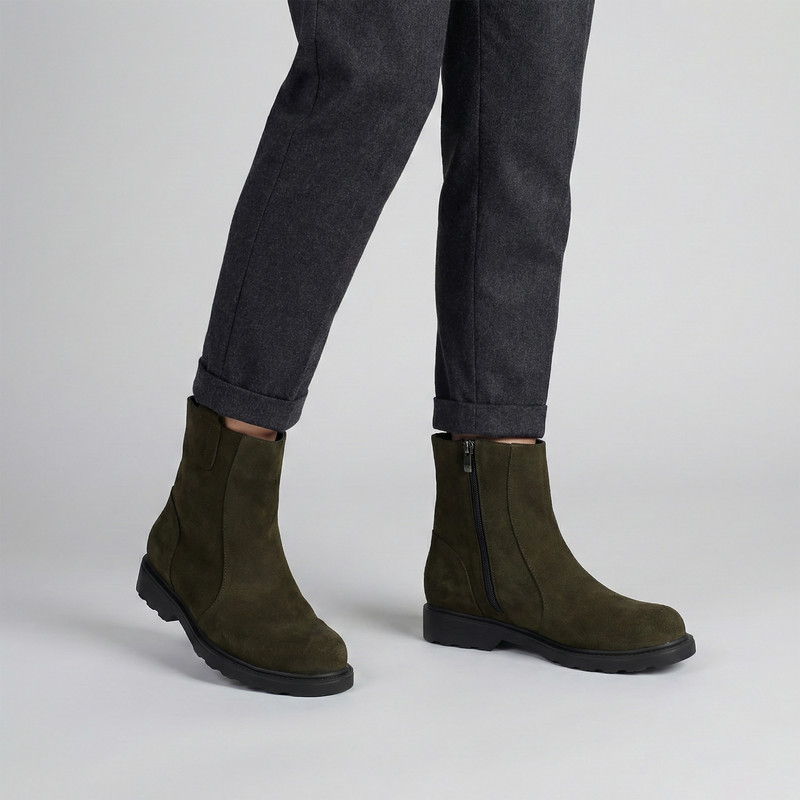 نیم بوت زنانه چرم وحید مدل مانوئل کد 9221