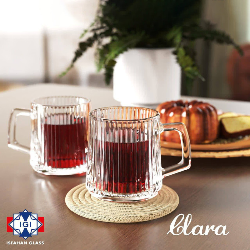 استکان شیشه و بلور اصفهان مدل کلارا بسته 6 عددی