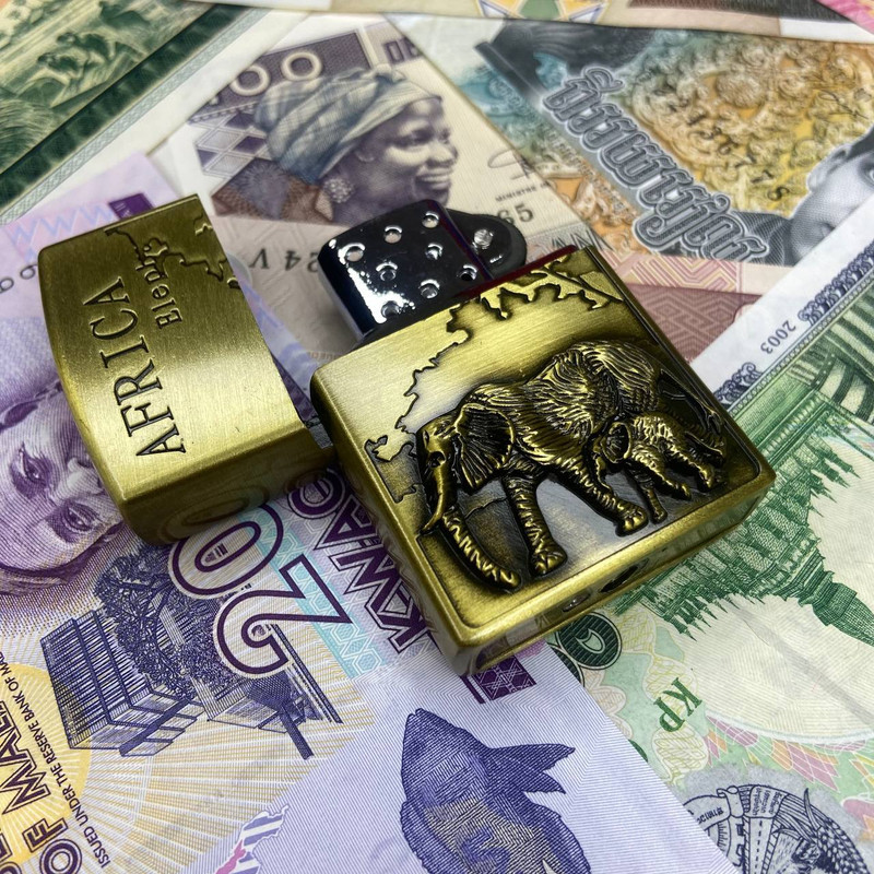 فندک مدل گازی طرح فیل آفریقایی