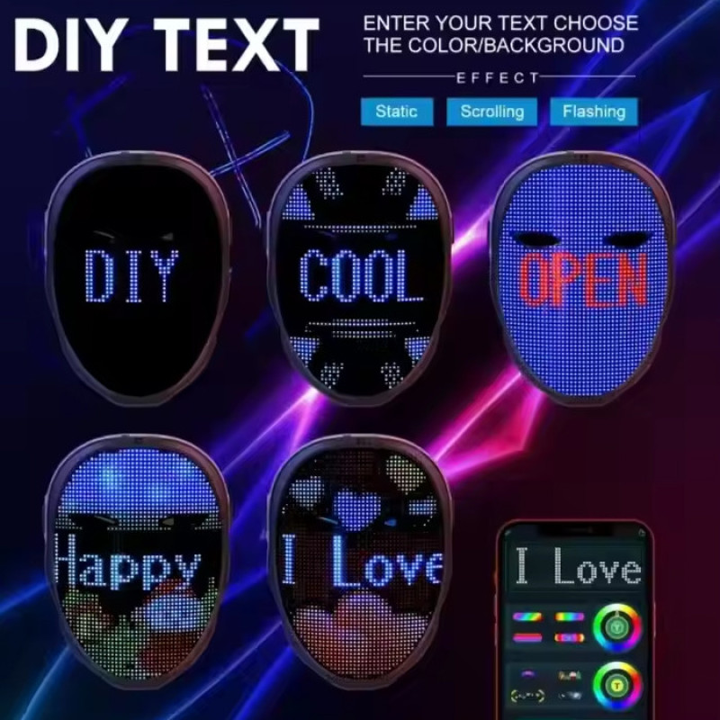 ماسک ایفای نقش هوشمند مدل شاینینگ کد  Shining-SL-019 RGB