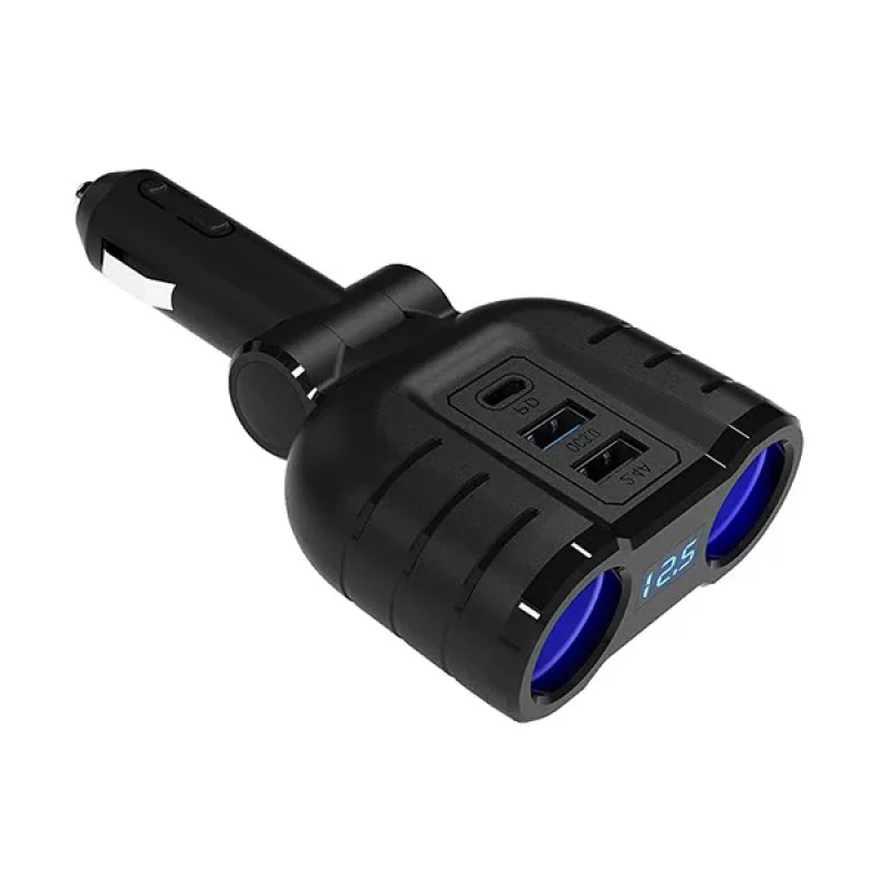 شارژر فندکی 120 وات 5 پورت مدل ‎B08ZYHZN5V