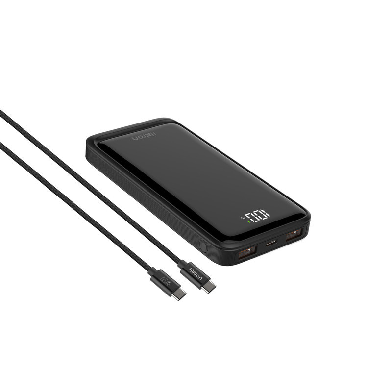 پاوربانک هترون مدل HPB1055G با ظرفیت 10000میلی آمپر ساعت