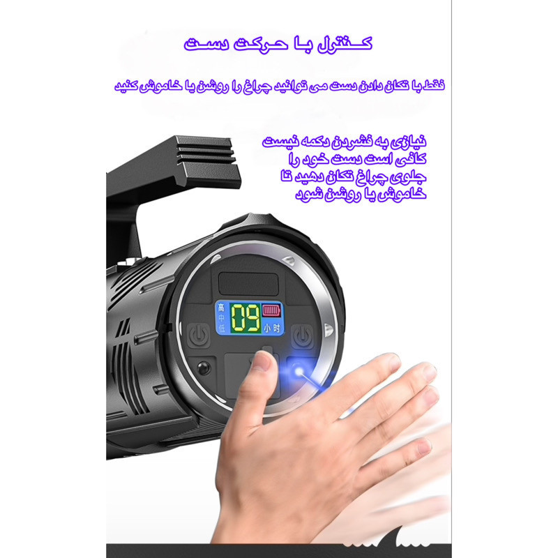 نورافکن دستی اسمایلینگ شارک مدل نقطه زن کد DY3038 با نور چند رنگ