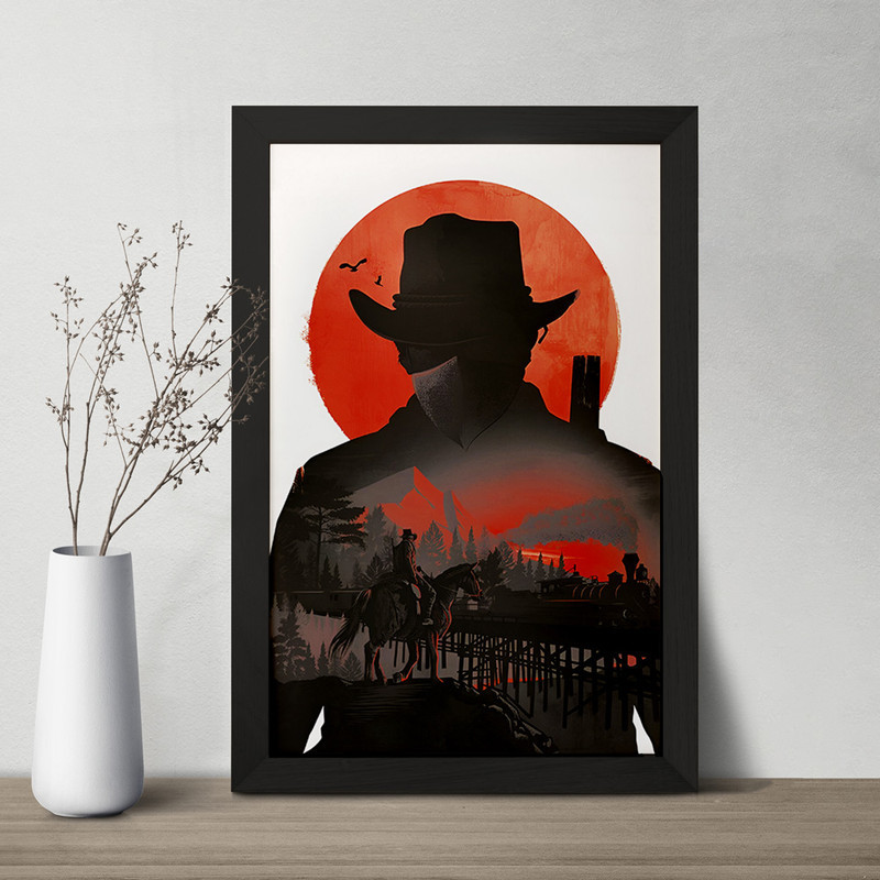 تابلو خندالو مدل رد دد (Red Dead) کد F4461