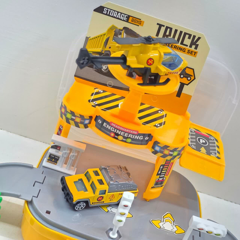 کیت ماشین بازی ناب سل مدل پارکینگ چمدانی راهسازی طرح Road construction machine