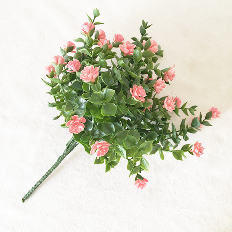 دسته گل مصنوعی شکوفه (کد 638) با جنس پلاستیک، ابعاد 20×20×35 سانتی‌متر، وزن 30 گرم