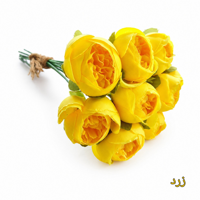 دسته گل مصنوعی مدل پیونی کوچک ۸ شاخه