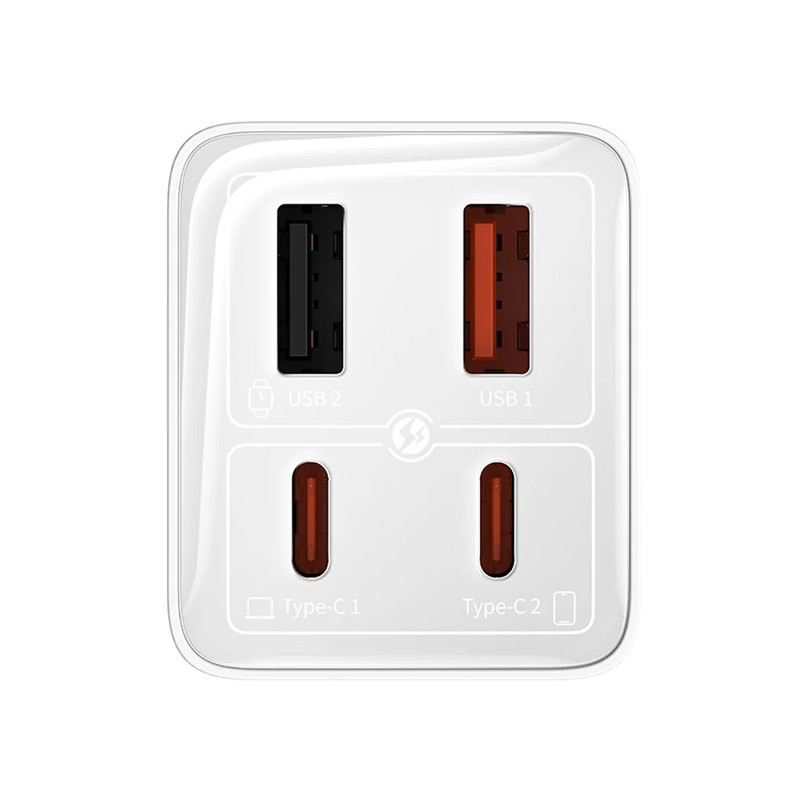 شارژر دیواری 65 وات بیسوس مدل GAN6 PRO 65W به همراه کابل USB-C