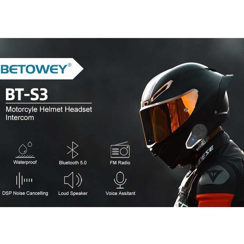 هدست کلاه کاسکت بتویی مدل BT-S3
