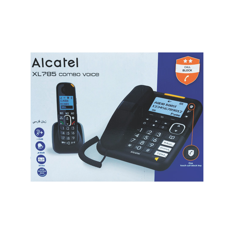 تلفن با سیم آلکاتل مدل XL785 Combo Voice FR به همراه 1 عدد گوشی بی‌ سیم
