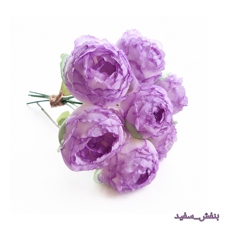 دسته گل مصنوعی مدل پیونی بزرگ ۷ شاخه