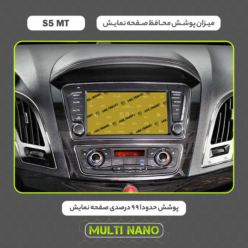 محافظ صفحه نمایش خودرو مولتی نانو مدل X-S1N مناسب برای جک S5 MT