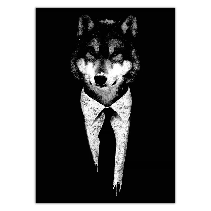 تابلوی ونسونی طرح Mr Wolf سایز 50x70